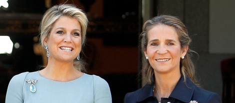 Máxima de Holanda y la Infanta Elena en el Palacio de la Zarzuela