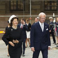 Carlos Gustavo y Silvia de Suecia en la apertura del Parlamento