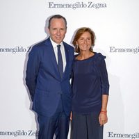 Ermenegildo Zegna en la apertura de una tienda de su marca en Barcelona