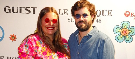 Caritina Goyanes y Antonio Matos en la fiesta Flower Power en Madrid