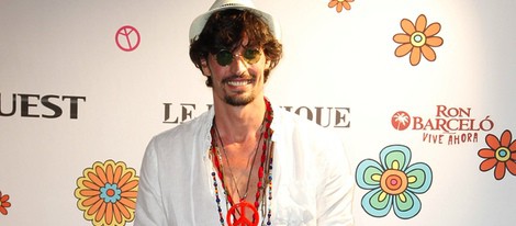 Felipe López en la fiesta Flower Power en Madrid