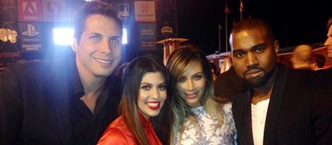 Joe Francis, Kourtney Kardashian, Kim Kardashian y Kanye West
