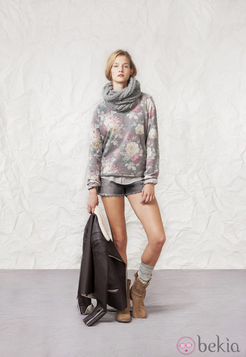 Look de la línea Grey Flowers de la colección otoño/invierno 2013/2014 de Springfield