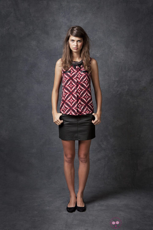 Minifalda negra de la colección otoño/invierno 2013/2014 de Springfield