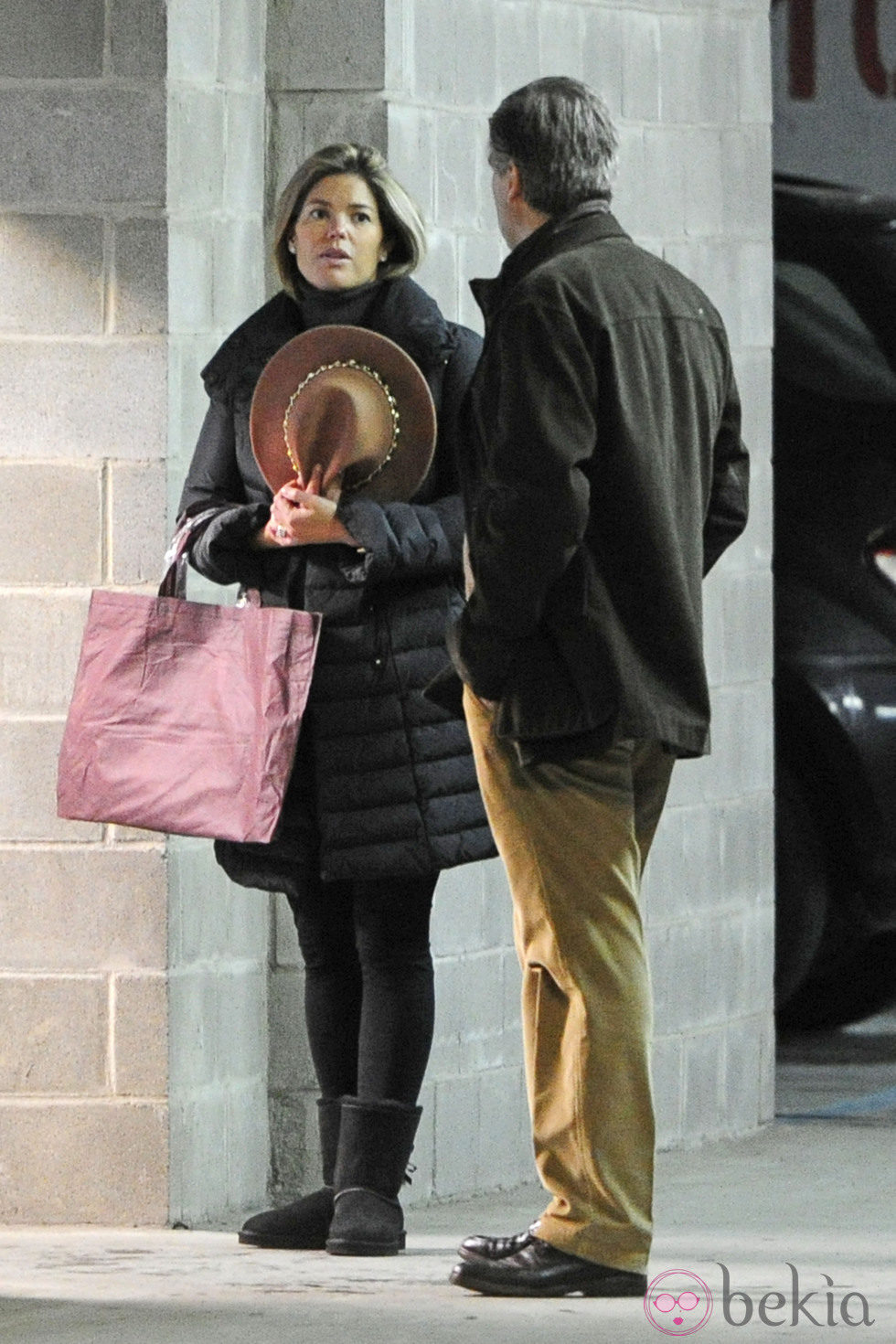 Cristina Valls Taberner en la estación de Baqueira Beret junto a su marido