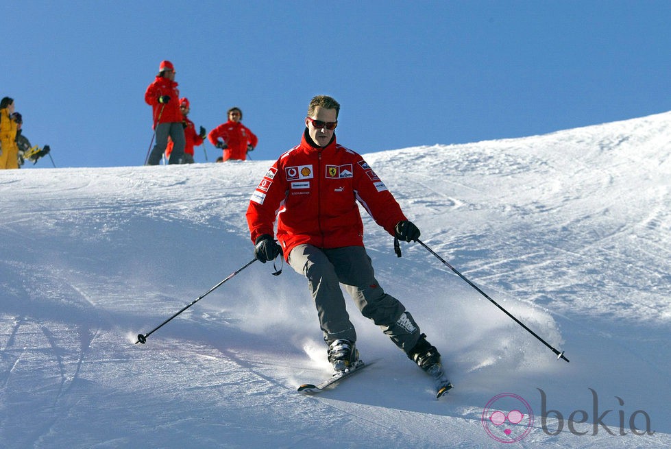 Michael Schumacher esquiando