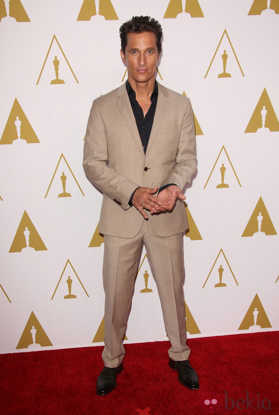 Matthew McConaughey en el almuerzo de los nominados a los Oscar 2014