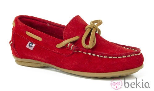 Mocasín rojo de la colección primavera/verano 2014 de Conguitos