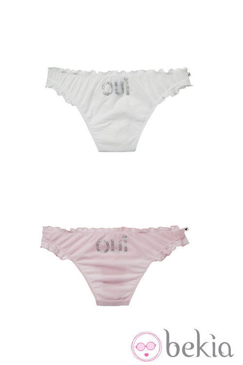 Par de braguitas de la colección 'OUI' de Etam para novias 2014