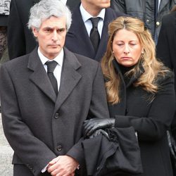 Adolfo Suárez Illana y su mujer Isabel Flores en el cortejo fúnebre de Adolfo Suárez