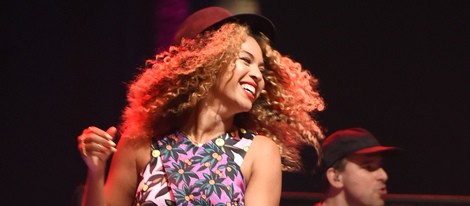 Beyoncé actuando en el festival de música Coachella 2014