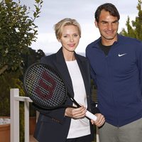 Charlene de Mónaco y Roger Federer en los cuartos de final del torneo ATP de Montecarlo