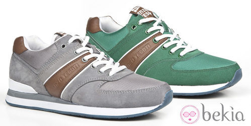 zapatilla sport de caballero color verde y gris de la primavera/verano 2014 de Enzo Tesoti