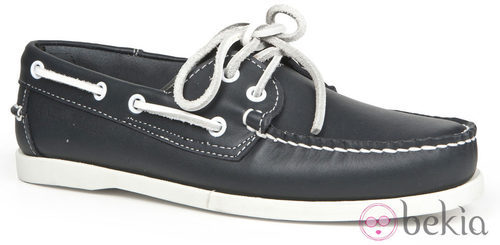 zapato naútico de caballero color azul marino de la primavera/verano 2014 de Enzo Tesoti