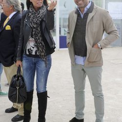 Lara Dibildos y Joaquín Capel en un Torneo de Pádel contra el cáncer de mama