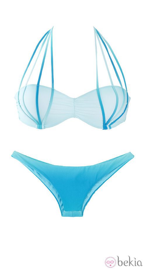 Bikini con tiras y efecto degradé en turquesa de OniricSwimwear para verano 2014