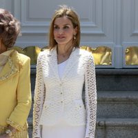 La Princesa Letizia en el almuerzo al presidente de México y su esposa