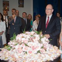 Alberto de Mónaco y la Princesa Charlene en la reapertura de los jardines Princesa Gracia