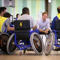 El Príncipe Harry de Inglaterra durante su visita al Hospital Sarah Kubistchek de Brasilia