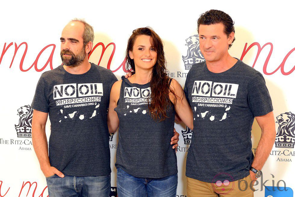 Luis Tosar, Penélope Cruz y Julio Medem en la presentación de la película 'Ma Ma'