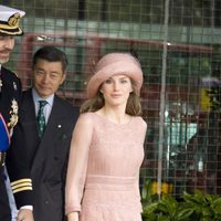 La Princesa Letizia vestida de Felipe Varela en la boda de los Duques de Cambridge