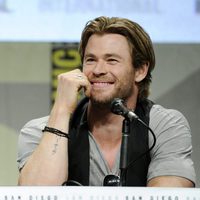 Chris Hemsworth presentando 'Los Vengadores: La era de Ultrón' en la Comic Con 2014