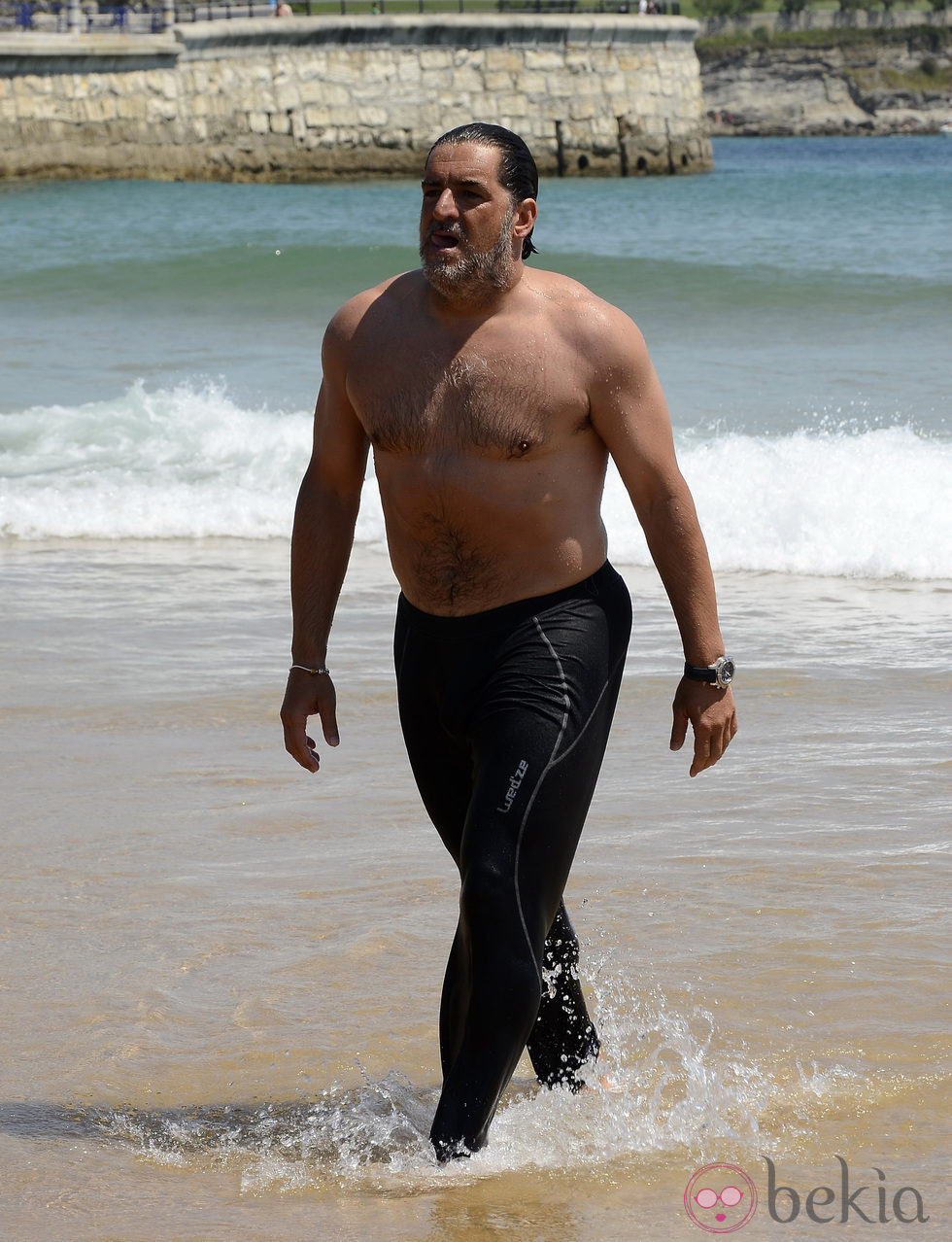 José Campos disfrutando de una jornada de playa en Santander