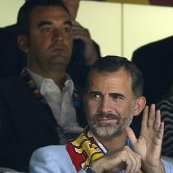 El Rey Felipe en el partido de España contra Senegal del Mundial de Basket 2014
