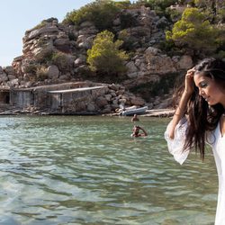 Patricia Yurena grabando el corto 'El código' en Ibiza