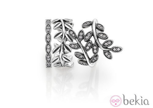Anillos de plata y circonitas cúbicas de la colección 'Hojas de Otoño' para otoño 2014 de Pandora