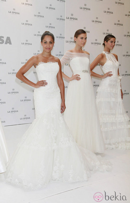 Hiba Abouk en la presentación de la colección 2015 de La Sposa