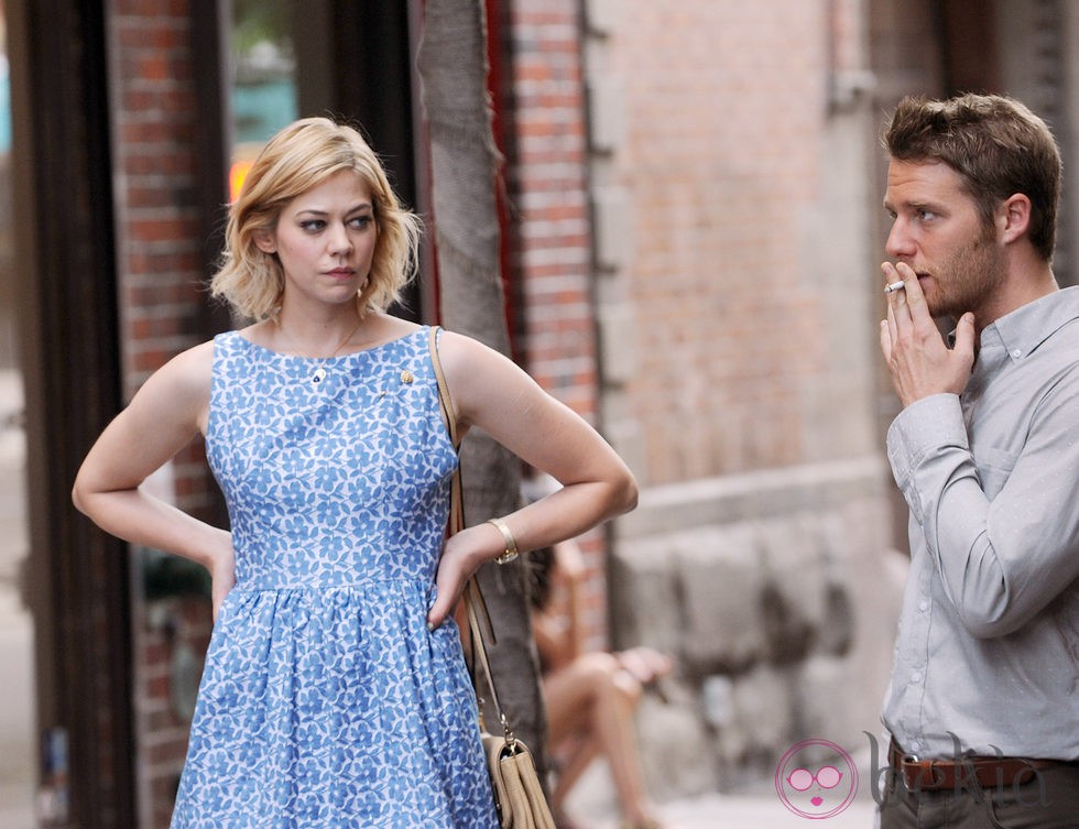 Analeigh Tipton y Jake McDorman en el rodaje de 'Manhattan Love Story'