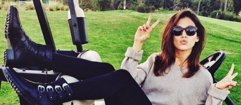 Úrsula Corberó durante una jornada de golf