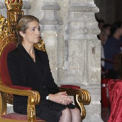 La Infanta Elena en el funeral de la Duquesa de Alba