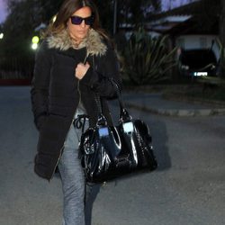 Raquel Bollo llegando a la cárcel de Alcalá de Guadaíra