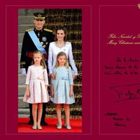 Los Reyes Felipe y Letizia, la Princesa Leonor y la Infanta Sofía felicitan la Navidad 2014