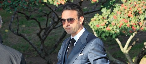 Enrique Ponce en el funeral de su cuñado Victoriano Cuevas