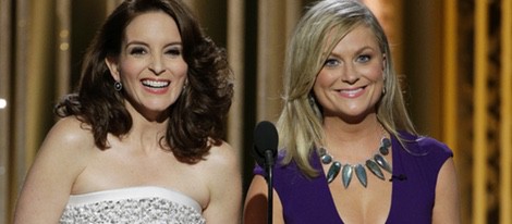 Tina Fey y Amy Poehler en la gala de los Globos de Oro 2015