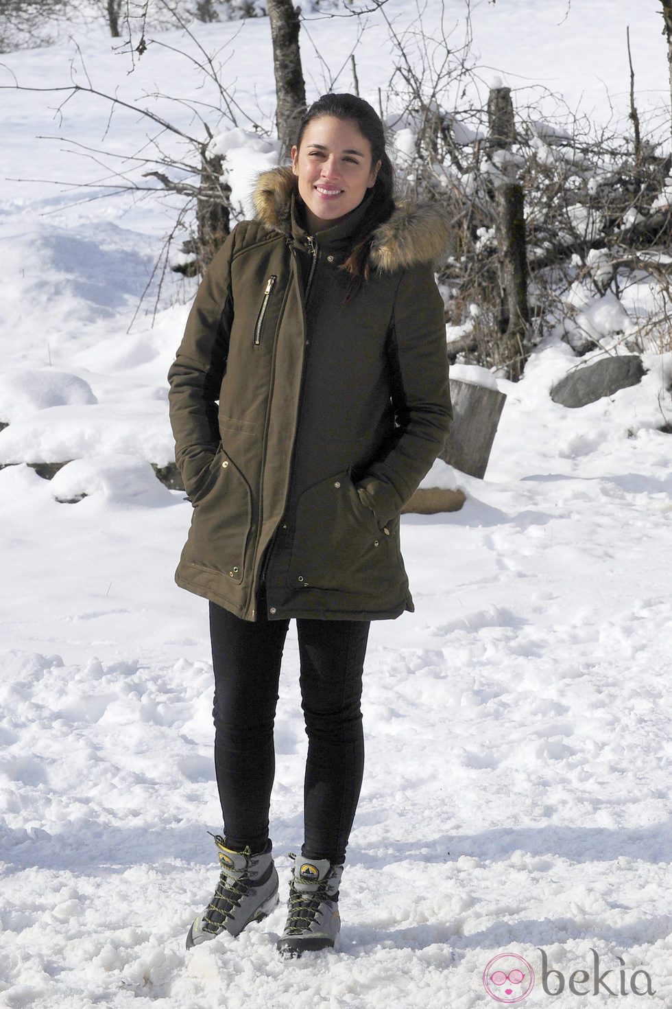 Adriana Ugarte en el final del rodaje de 'Palmeras en la nieve' en Huesca