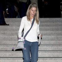 María Chávarri en el funeral de Pablo Antoñanzas