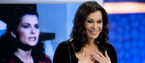 Jane Badler durante su vista al 'El Hormiguero'
