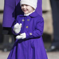 Estela de Suecia, muy contenta en la celebración del santo de la Princesa Victoria