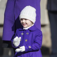 Estela de Suecia, muy contenta en la celebración del santo de la Princesa Victoria