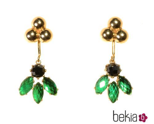 Pendientes con detalles en verde y negro de Pretty Rumour