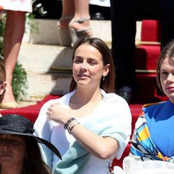 Alexandra de Hannover, Pauline Ducruet y Camille Gottlieb en el bautizo de Jacques y Gabriella de Mónaco