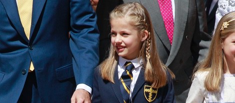 La Princesa Leonor, muy sonriente en su Primera Comunión