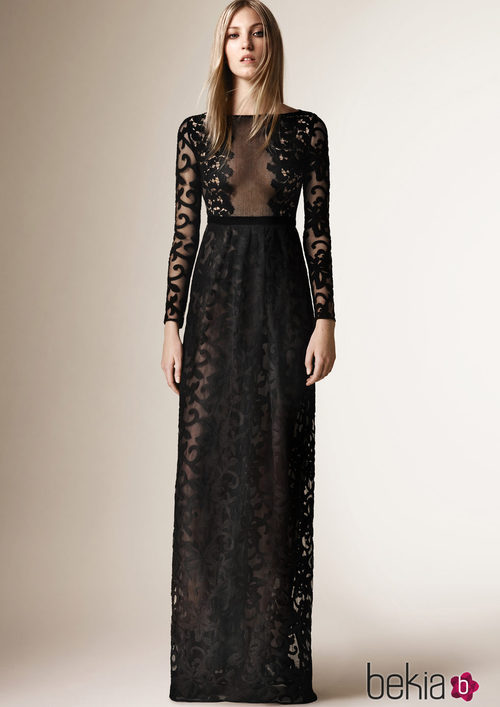 Vestido de transparencias de la colección Crucero 2016 de Burberry Prorsum