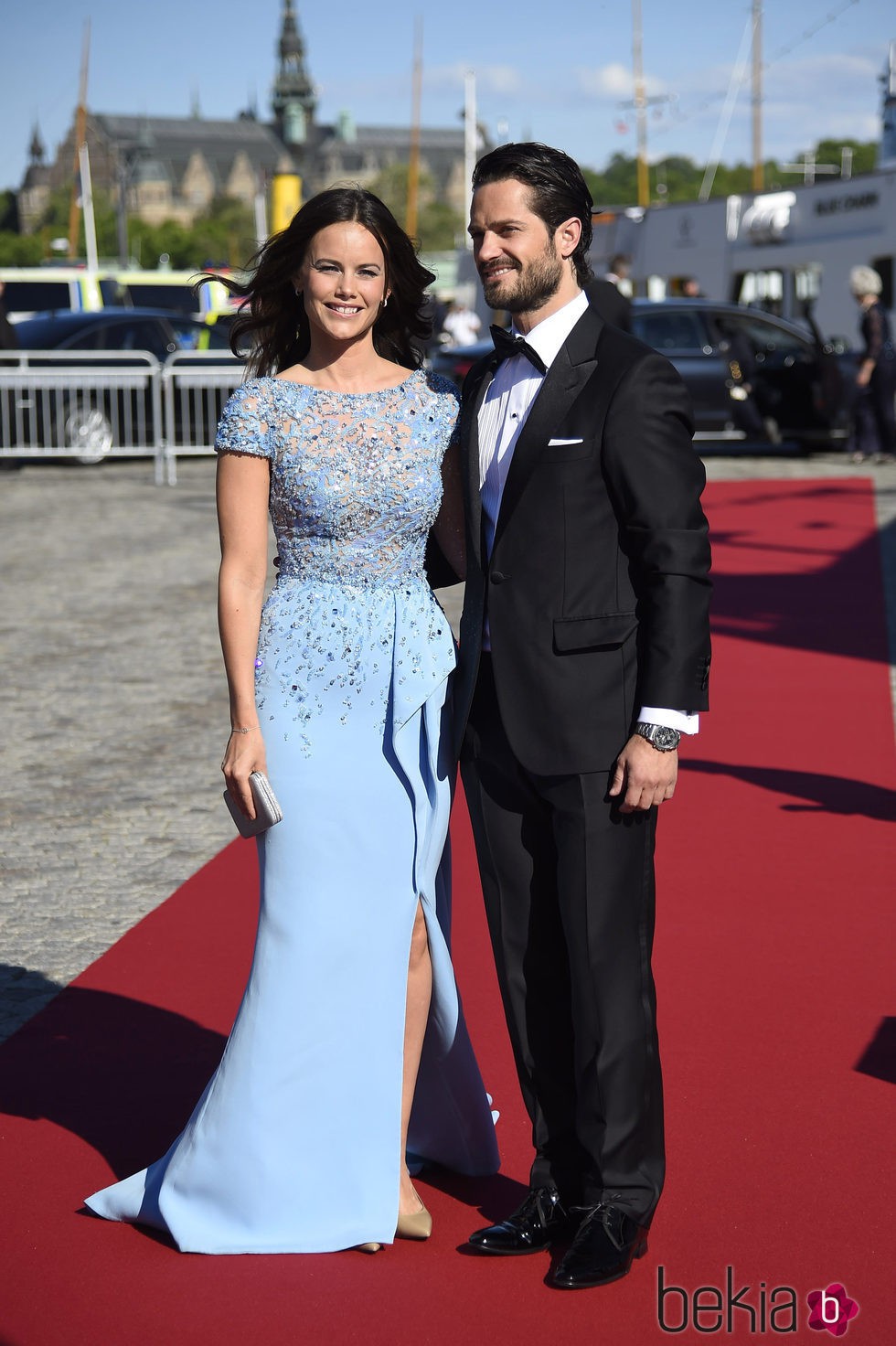 Carlos Felipe de Suecia y Sofia Hellqvist en la cena de gala previa a su boda