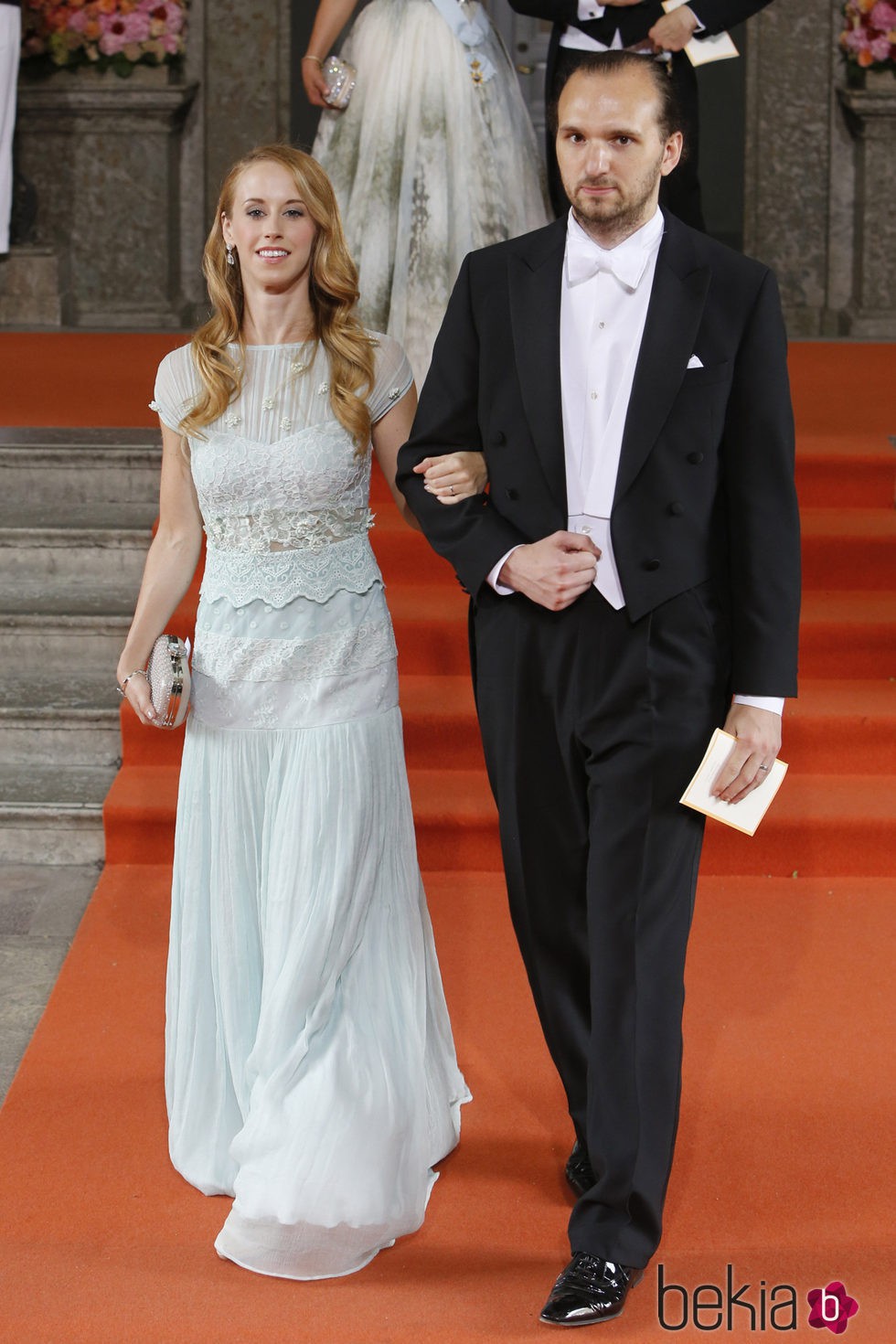 Sara Hellqvist y Oskar Bergman en la boda de Carlos Felipe de Suecia y Sofia Hellqvist