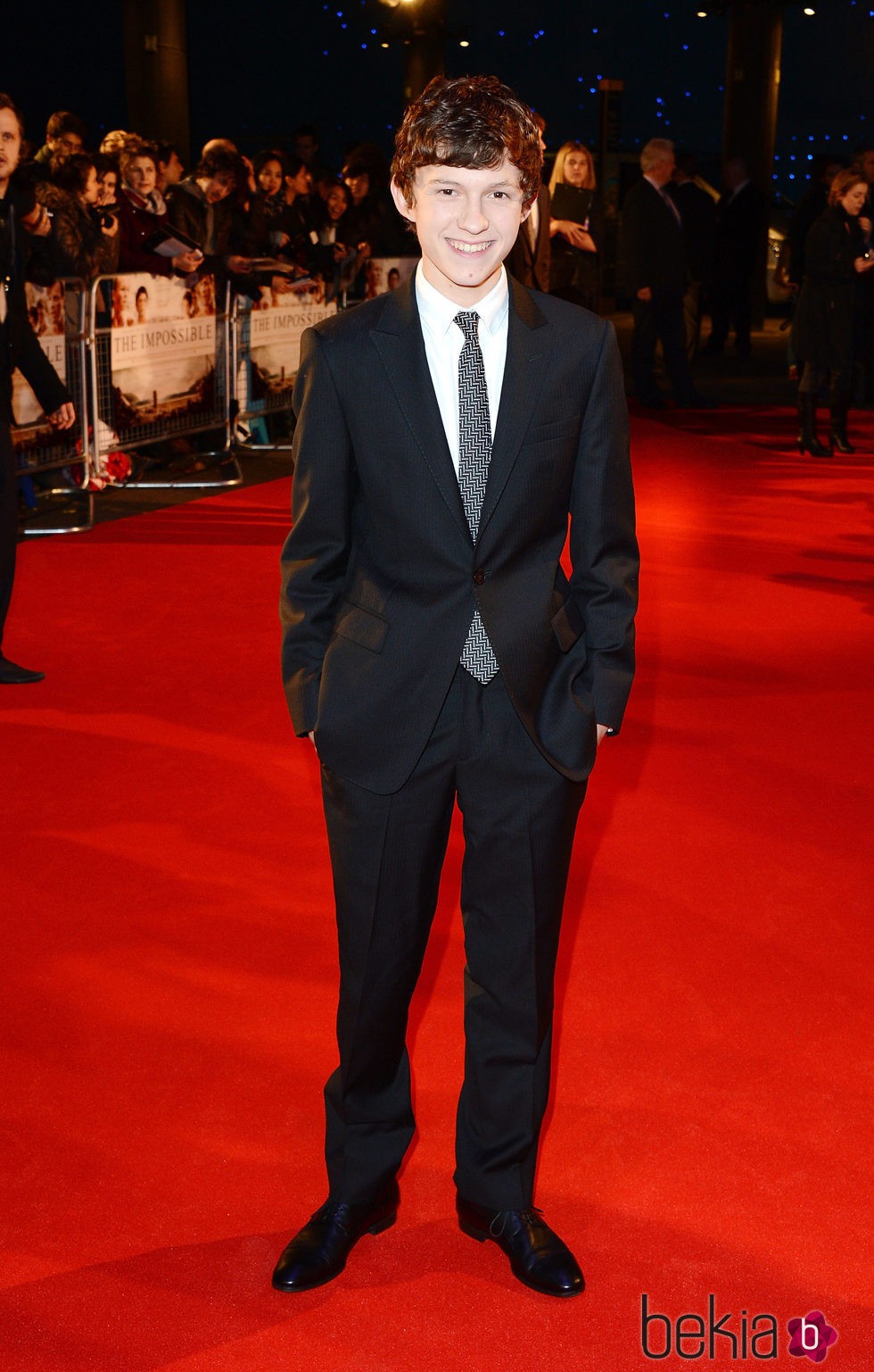 Tom Holland en la premiere de 'Lo Imposible' en Londres